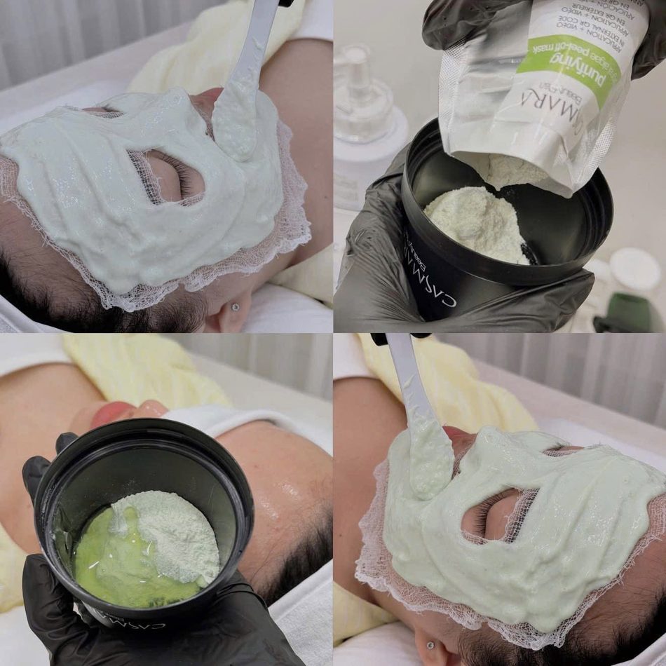 Pha và đắp mặt nạ alginate